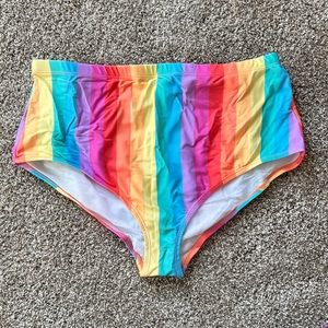 Torrid Women’s Rainbow High-Waisted Bikini Bottoms